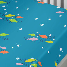 Bedlam Kids Sea Life Fitted Sheet, Multi, Single