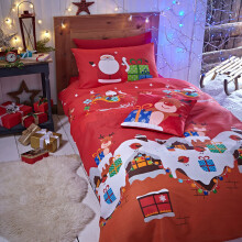 Catherine Lansfield Santa's Christmas Presents Easy Care Duvet Cover Set, Multi, Junior