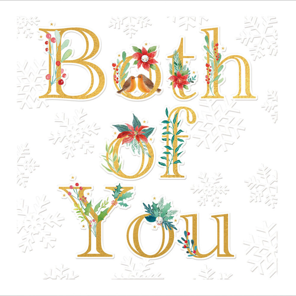 Both Of You Embossed Christmas Card Woodmansterne Xmas Cards