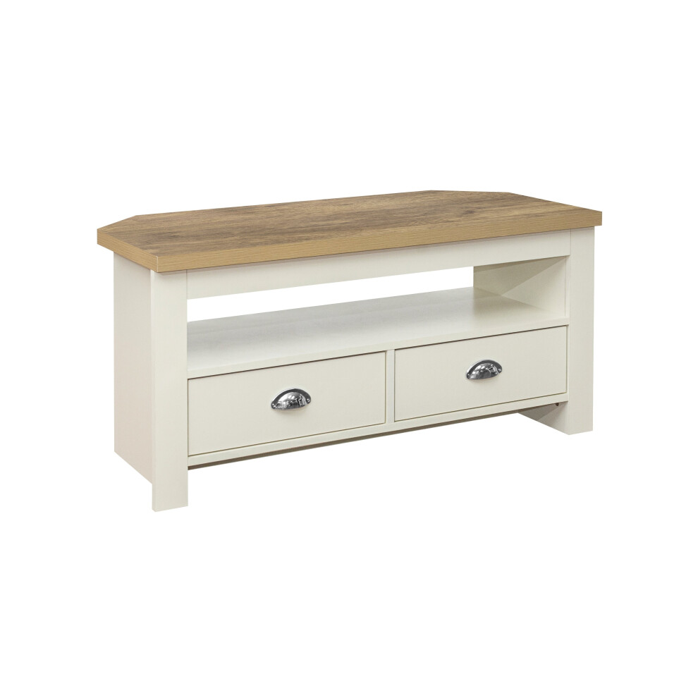 Birlea Highgate Corner TV Unit - Cream & Oak