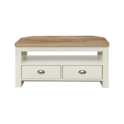 Birlea Birlea Highgate Corner TV Unit - Cream & Oak 2
