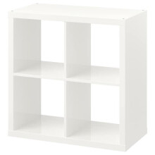 KALLAX Shelving unit, high-gloss white 77x77 cm