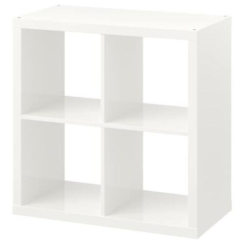 KALLAX Shelving unit, high-gloss white 77x77 cm
