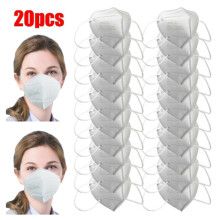 Mascarillas KN95 protectoras contra virus, quirúrgicas FFP3 (20 uds)