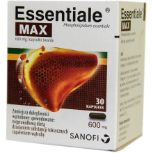 ESSENTIALE MAX 600mg 30 CAPS Sanofi LIVER SUPPORT