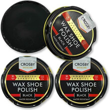 3pk Polish Wax Shoe Black 50ml Leather Boots Shoe Polish Beeswax