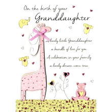 New Baby Granddaughter Congratulations Greeting Card Second Nature Just To Say C