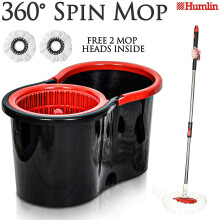 360° Plastic Spin Floor Mop & Bucket Set