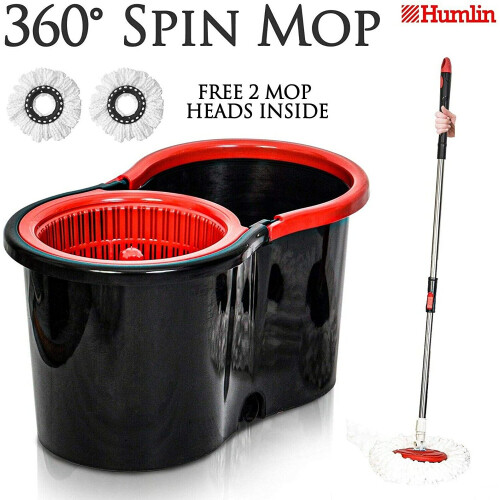 360° Plastic Spin Floor Mop & Bucket Set