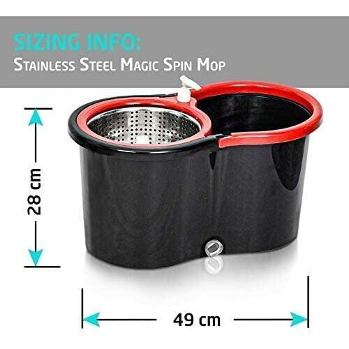 360° Plastic Spin Floor Mop & Bucket Set 1