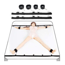 BDSM Bondage Set Restraint Under Bed Kit Handcuffs Ankle Straps Toy