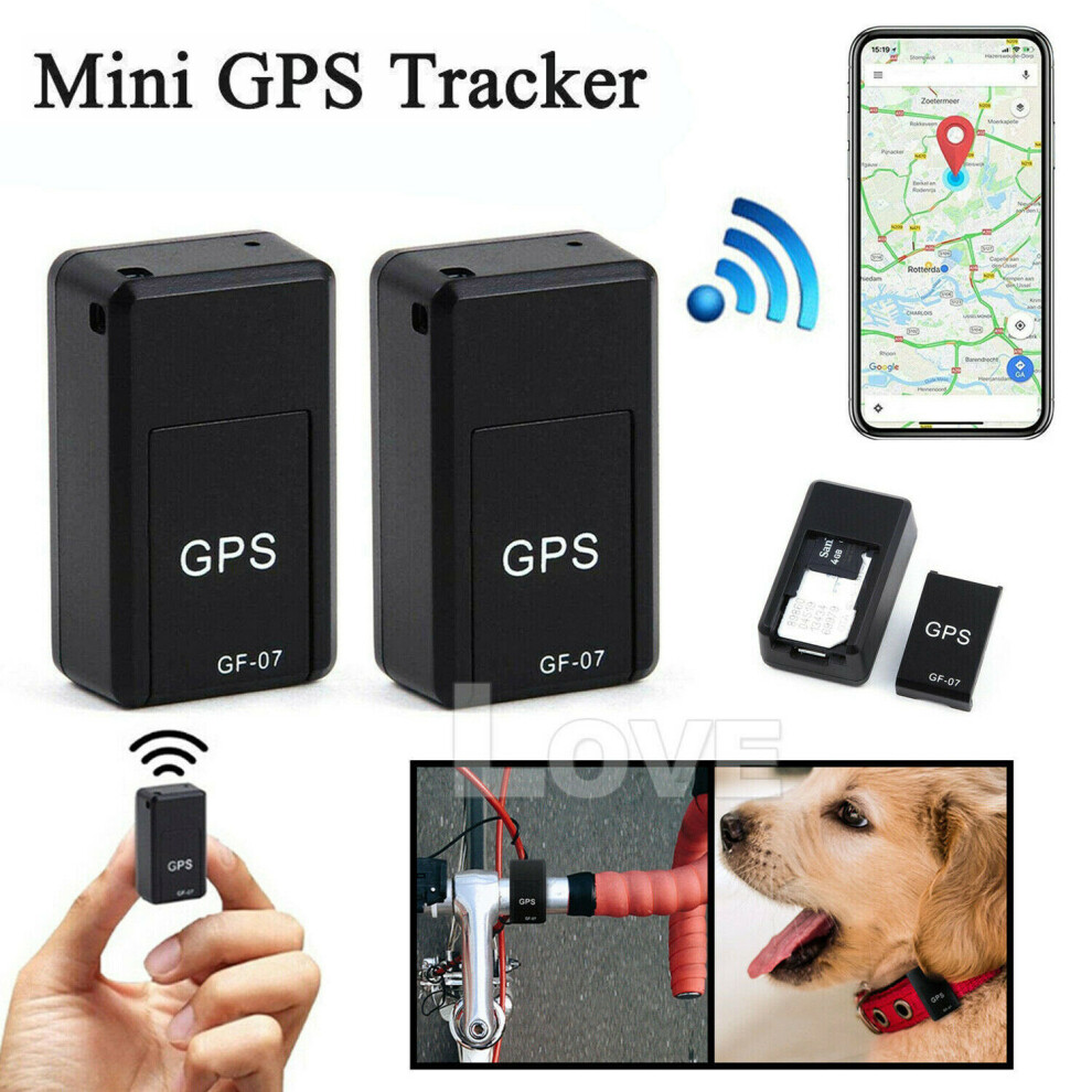 Ranpo 3Pcs Mini Gps Tracker Anti-Theft Device Smart Locator Voice Magnetic Recorder Light/Black