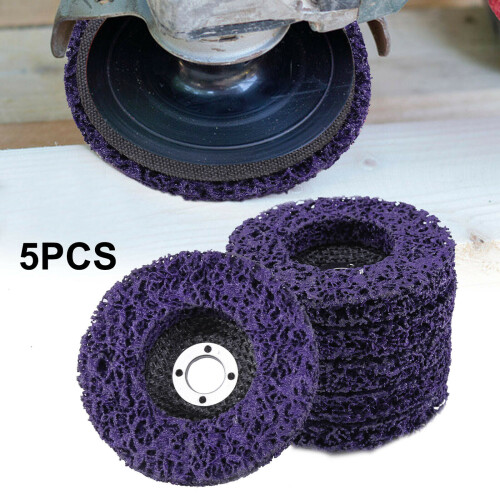 5 Pcs 4'' Poly Strip Disc Wheel Paint Rust Removal Clean For Angle Grinder 100mm 1