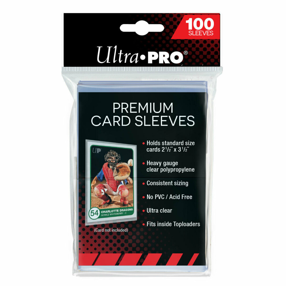 Ultra Pro Card Premium Card Sleeves Pack, 100 Sleeves