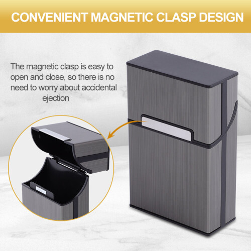 2 Pcs Aluminium Alloy Cigarette Case Metal Cigarette Box 2