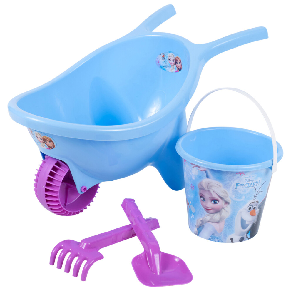 (Frozen) Kids Disney  Wheelbarrow Beach Bucket Play Toy Set