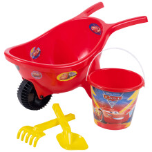 (Cars 3) Kids Disney  Wheelbarrow Beach Bucket Play Toy Set