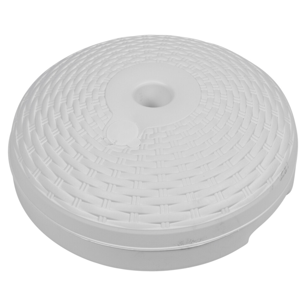 (White) 20L Rattan Garden Patio Plastic Parasol Base