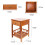 (S) Bamboo Side Table Small Tall Narrow Nightstand 2