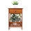 (S) Bamboo Side Table Small Tall Narrow Nightstand 1