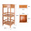 (M) Bamboo Side Table Small Tall Narrow Nightstand 5