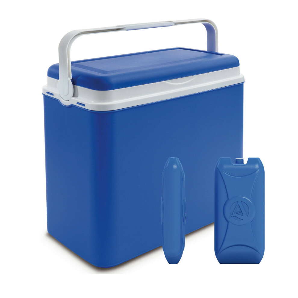 Urbn Living ( +2 Ice Packs) Large 24 Litre Cooler Box +Ice Packs Blue