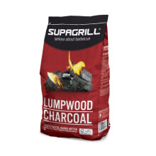 (Supagrill Lumpwood Charcoal 4KG	) Marko BBQ Barbecue Outdoor Garden Charcoal Barbeque Patio Party Cooking Large