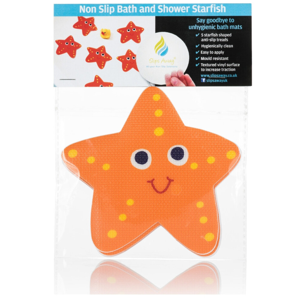 5x Smiley Starfish Non Slip Skid Child Baby Kids Bath Shower Safety Textured  Stickers