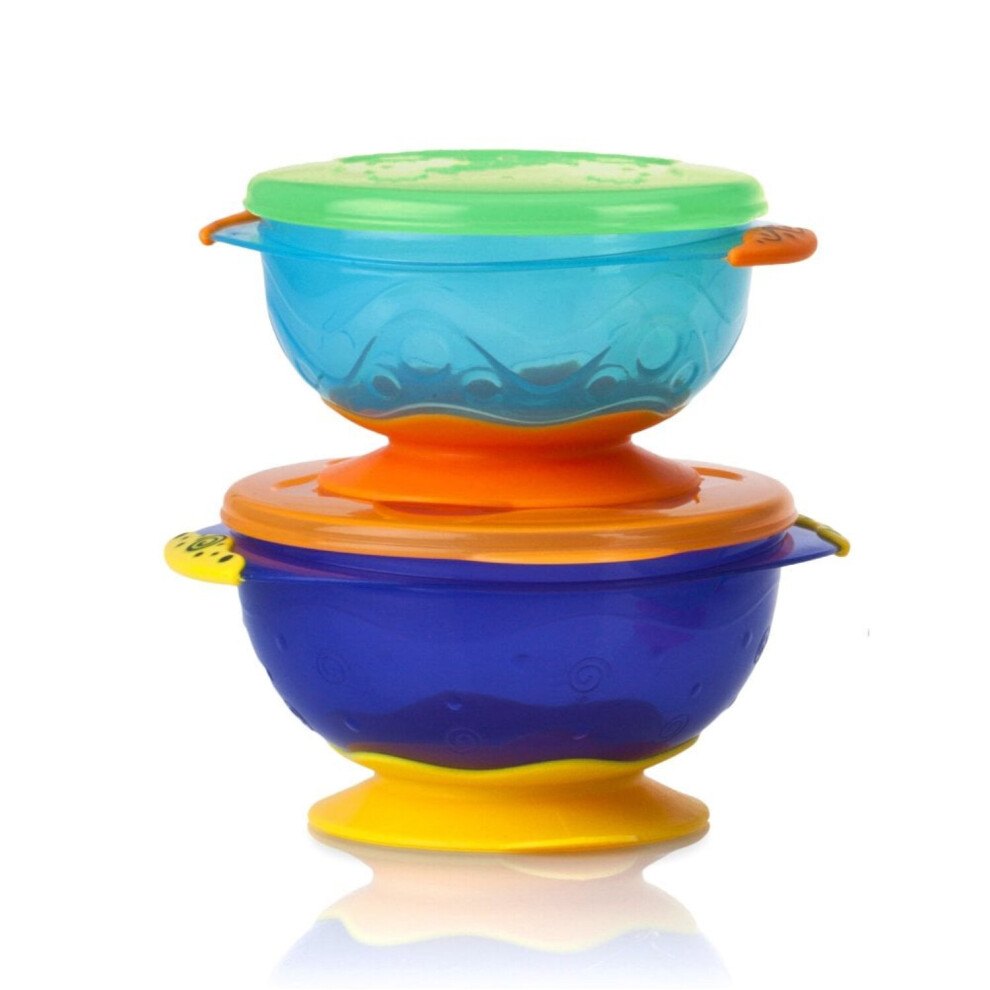 Nuby Stackable Suction Bowls with Lids