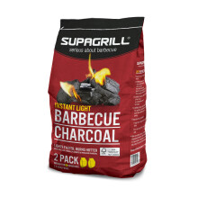 (Supagrill Instant Light Barbecue Charcoal - 2x 850g	) Marko BBQ Barbecue Outdoor Garden Charcoal Barbeque Patio Party Cooking Large