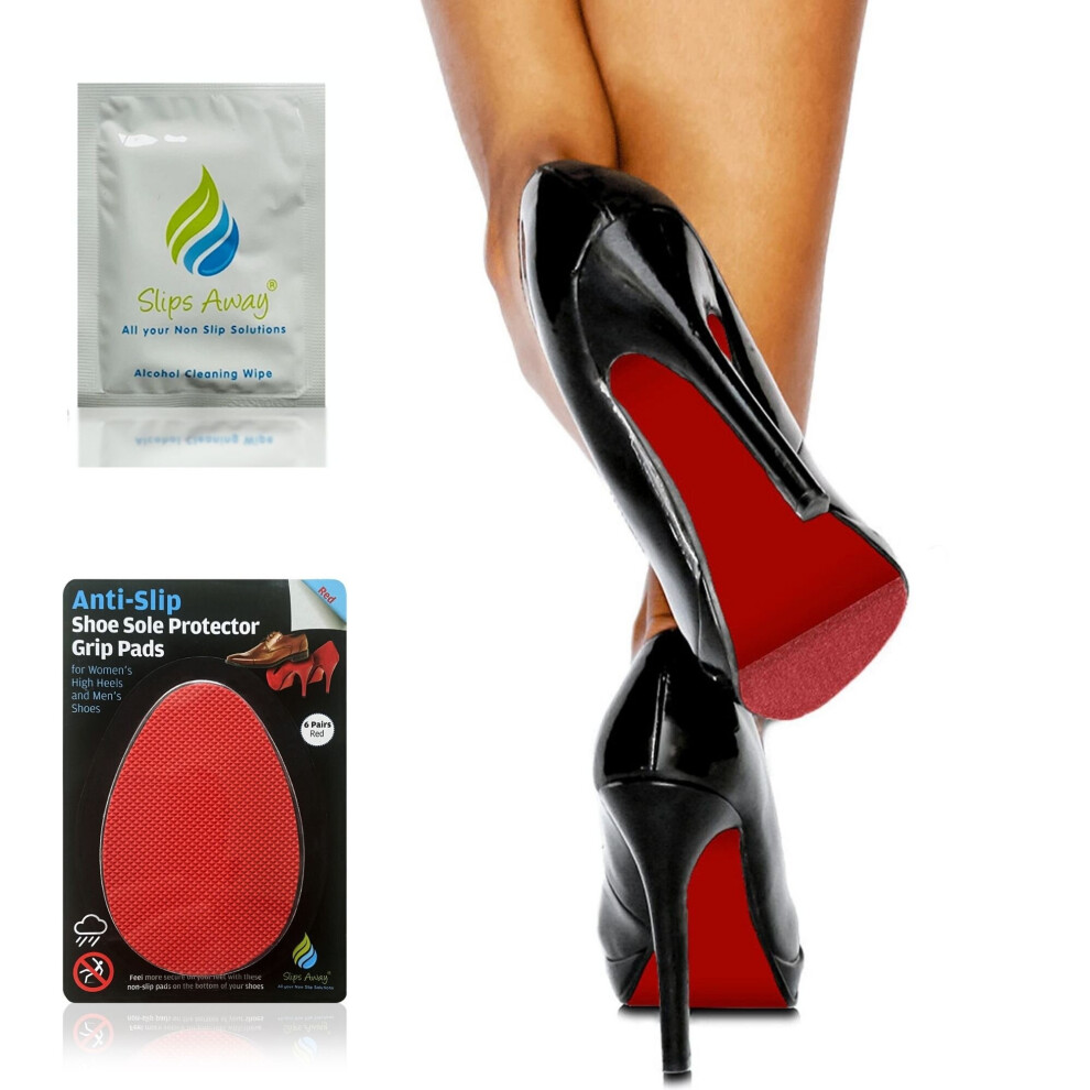 Non Slip Sole Protector Grip Pads for Christian Louboutins Red Bottoms Designer Shoes  6X Red