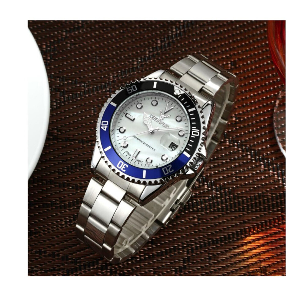 Genuine Deerfun Homage Watch White Blue Black Silver Date Watches UK Quality Sale