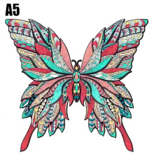 (# A5 Butterfly) Wooden Jigsaw Puzzles Unique Animal Shape Jigsaw Adult Kids Toys Birthday Gift