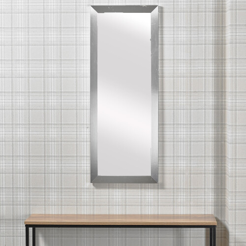 URBN Living (Silver , 97x37cm) Tall Wood Framed decorative Wall Hanging Mirror 2