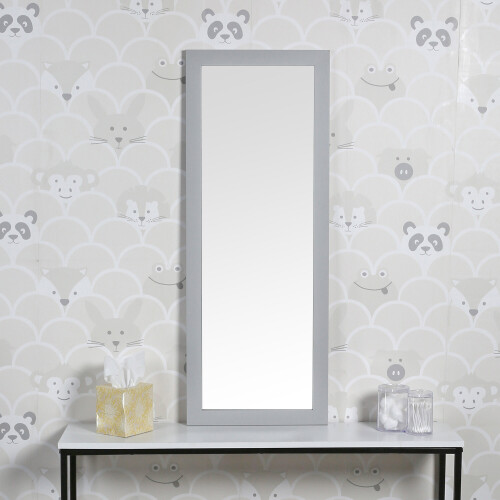 URBN Living (Grey, 97x37cm) Tall Wood Framed decorative Wall Hanging Mirror 2