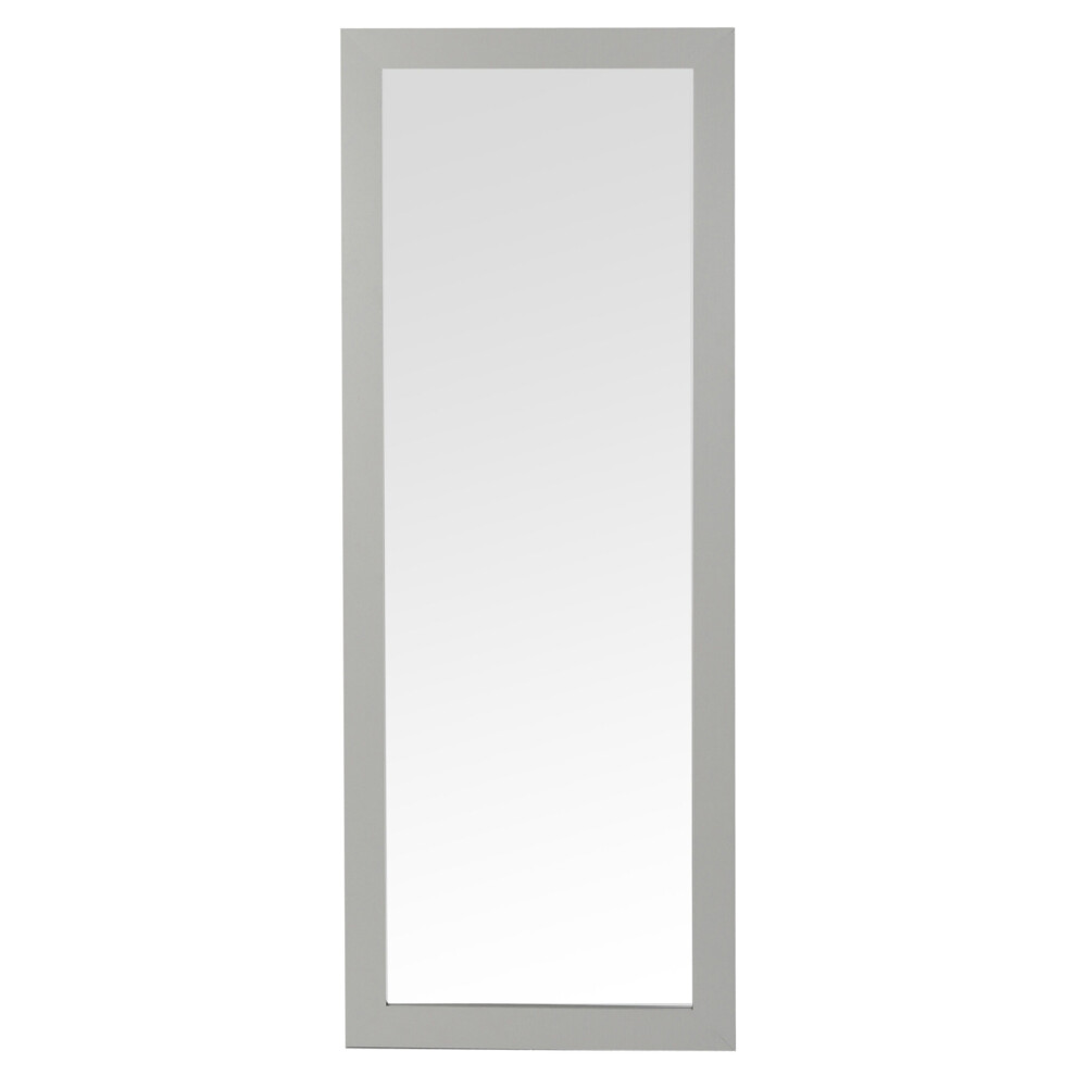 (Grey, 97x37cm) Tall Wood Framed decorative Wall Hanging Mirror