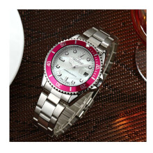 Genuine Deerfun Homage Watch White Pink Silver Date Watches Quality UK Fashion