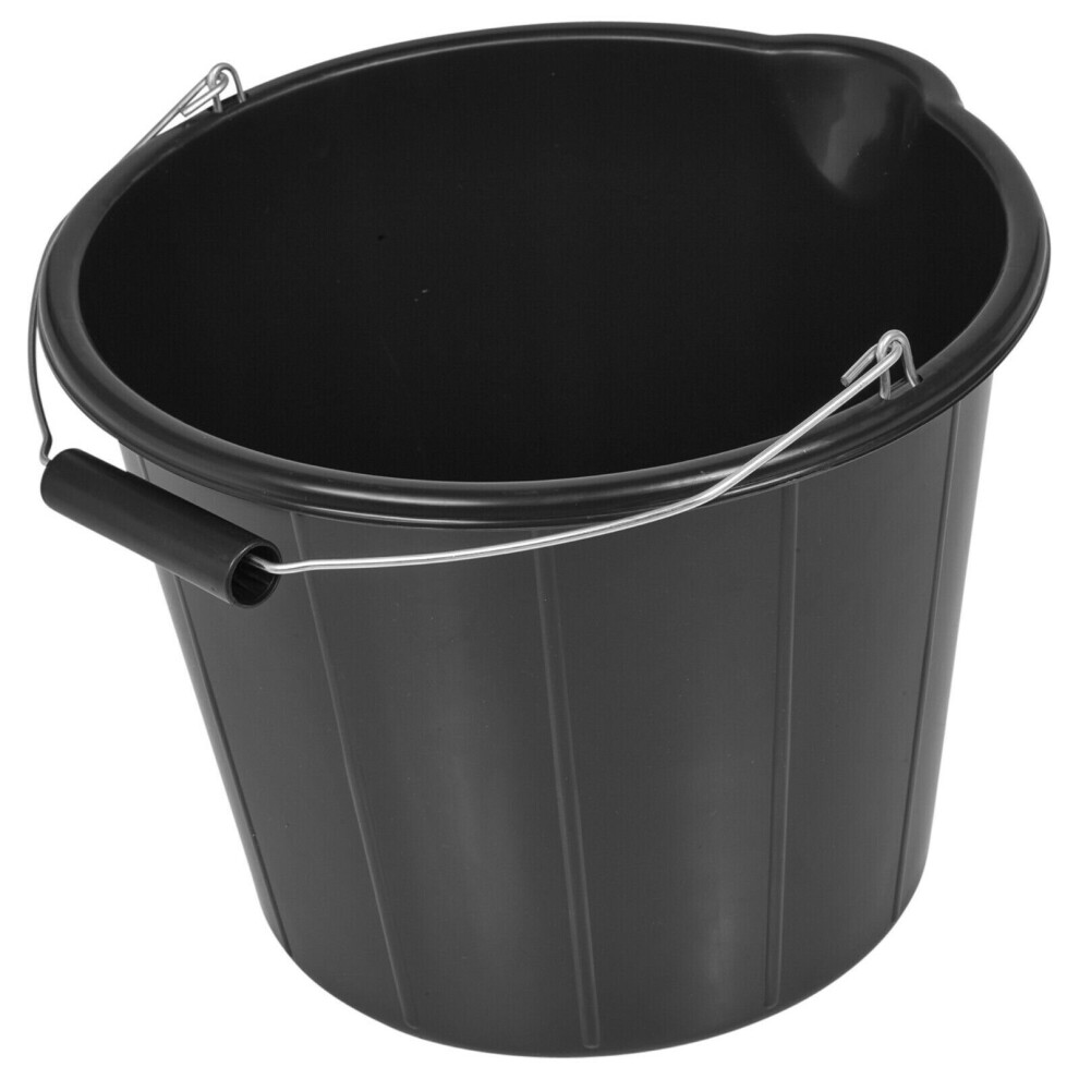 (2) 14 Litre Plastic Builders Bucket Heavy Duty Garden