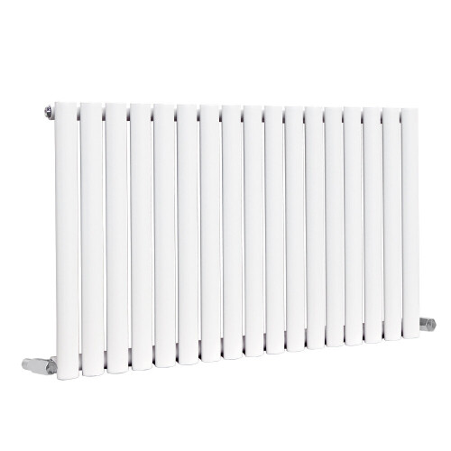 PlumbGalaxy (600 x 1004mm Single, White) Oval Tube Designer Radiator 1