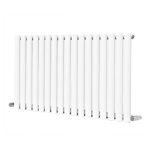 PlumbGalaxy (600 x 1004mm Single, White) Oval Tube Designer Radiator 2