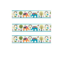 Elephants and Trees Wallpaper Border