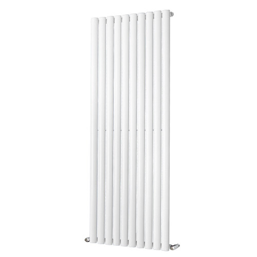 PlumbGalaxy (1600 x 591mm Single, White) Oval Tube Designer Radiator 2