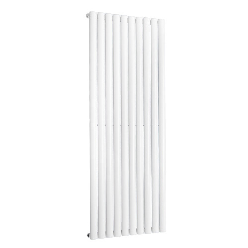PlumbGalaxy (1600 x 591mm Single, White) Oval Tube Designer Radiator 1