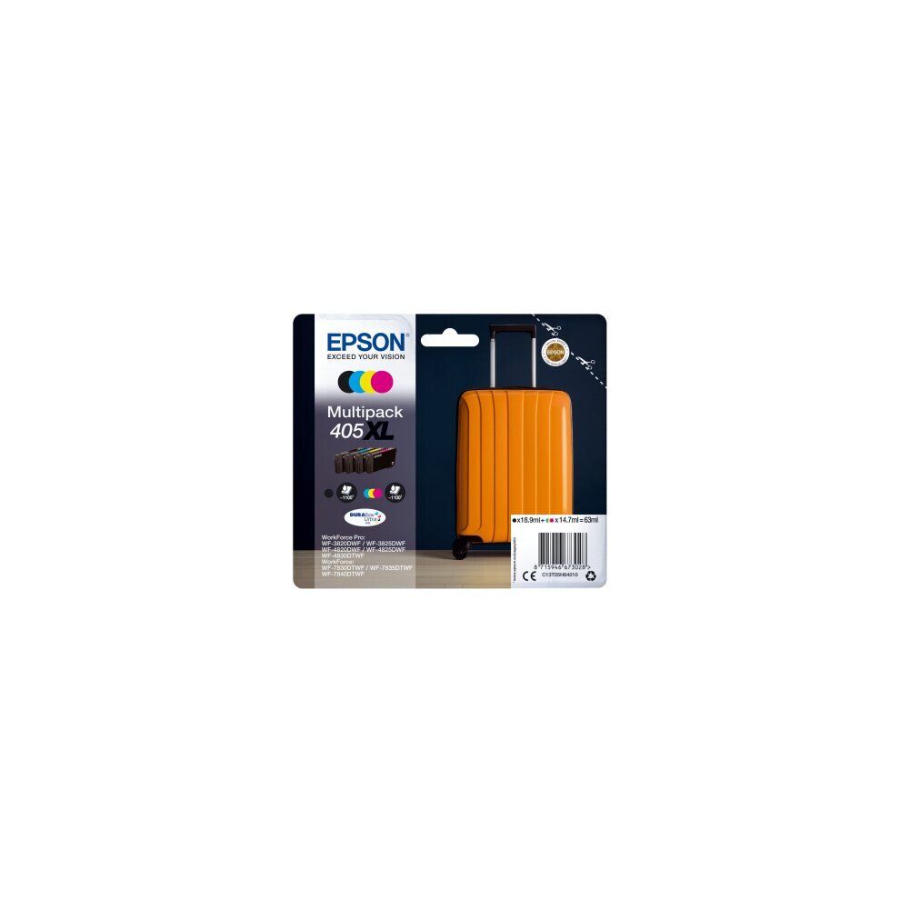 Epson C13t05h64020 (405 Xl) Ink Cartridge Multi Pack, 18,9Ml + 3X14,7Ml, Pack Qty 4 Black/Cyan/Magenta 8715946673035