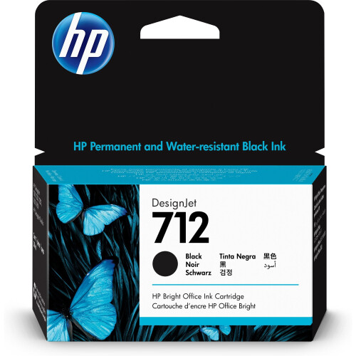 HP Tintenpatrone - HP - 712 - Schwarz - 38 ml - Authentisch