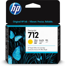 Cartouche d'encre - HP - 712 - Jaune - 29 ml - Compatible DesignJet T650/T630/T250/T230