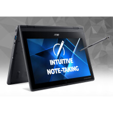 Acer TravelMate Spin B3 TMB311RN-31-C0FM Hybrid (2-in-1) 11.6" Intel Celeron N 4GB DDR4-SDRAM 64GB Flash Wi-Fi 5 (802.11ac) Win10 Pro Education Black - Refurbished