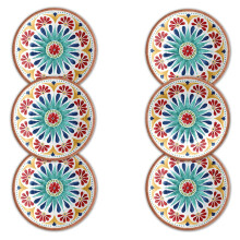(6) Rio Medallion Melamine/Plastic Side Plate - For Outdoor or Indoor Dining