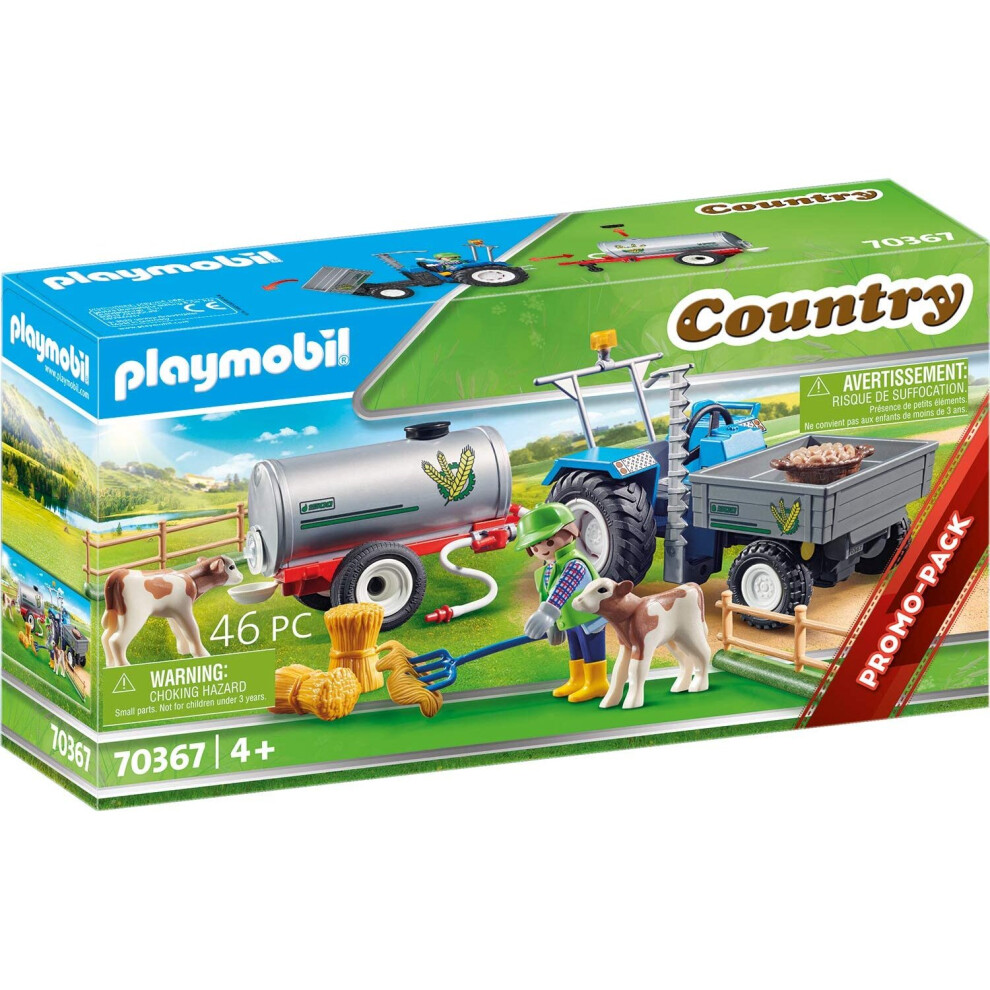 Playmobil 70367 Country Loading Tractor With Water Tank