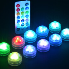 Luz sumergible RGB a batería con control remoto, lámpara nocturna submarina para jarrón/cuenco, exterior, jardín, boda y fiesta